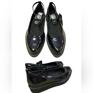 TUK Black Patent Leather Flats S6